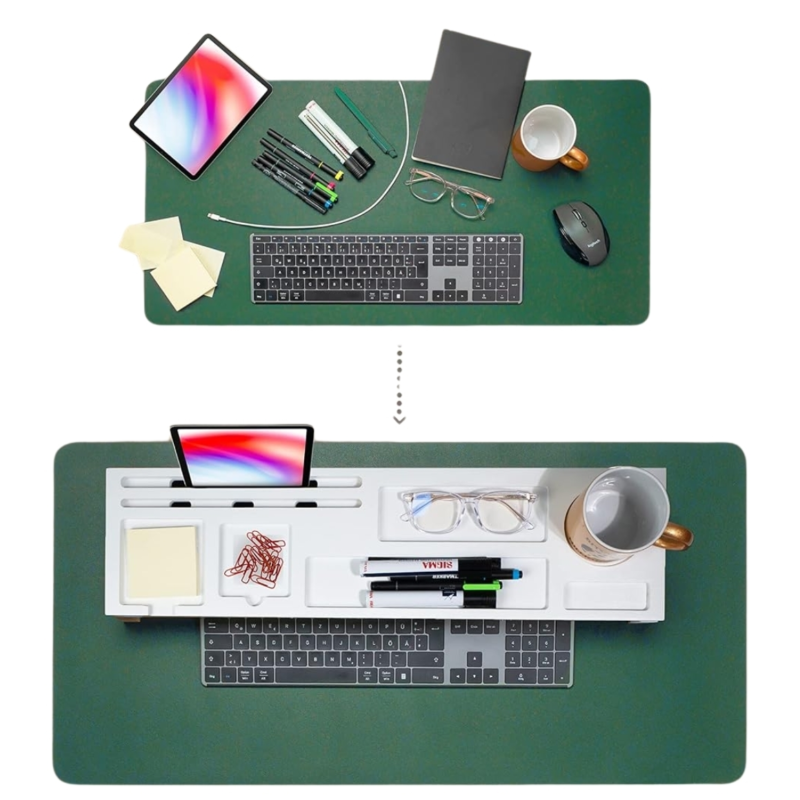 Rubberneck bamboe bureau organizer wit 60 cm