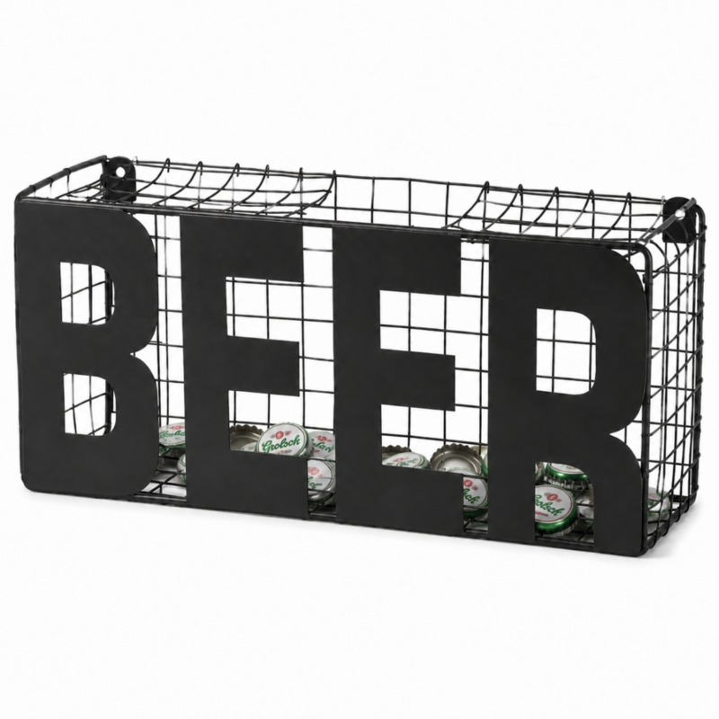 Out of the Blue dopjes verzamelbox Beer zwart 25 cm