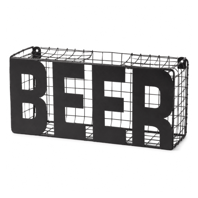 Out of the Blue dopjes verzamelbox Beer zwart 25 cm