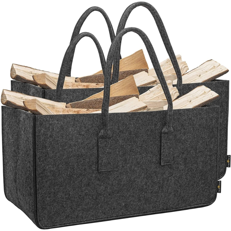 Premium mand vilt donkergrijs 61 cm set van 2