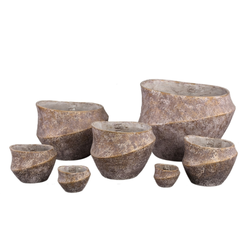 PTMD bloempot Rishell big S bronskleurig 33 cm