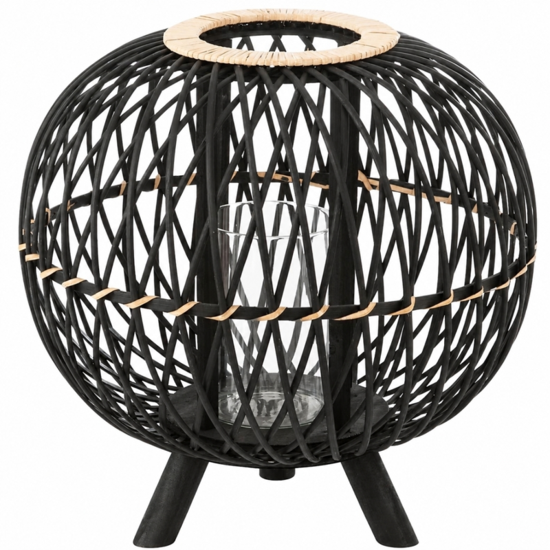 J-Line lantaarn zwart 39 cm
