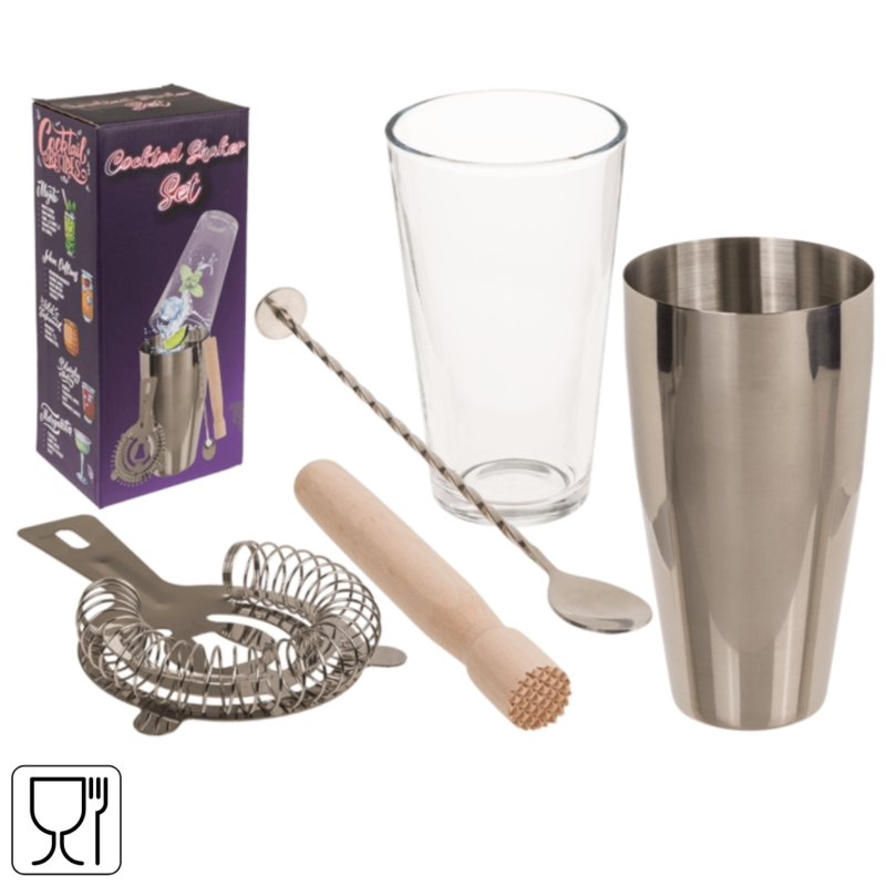 Out of the blue cocktail shaker set 5 delig
