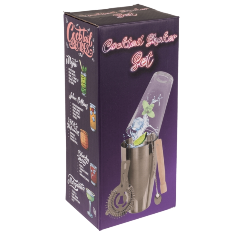 Out of the blue cocktail shaker set 5 delig