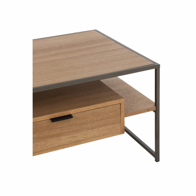 J-Line tv meubel zwart/naturel 120 cm