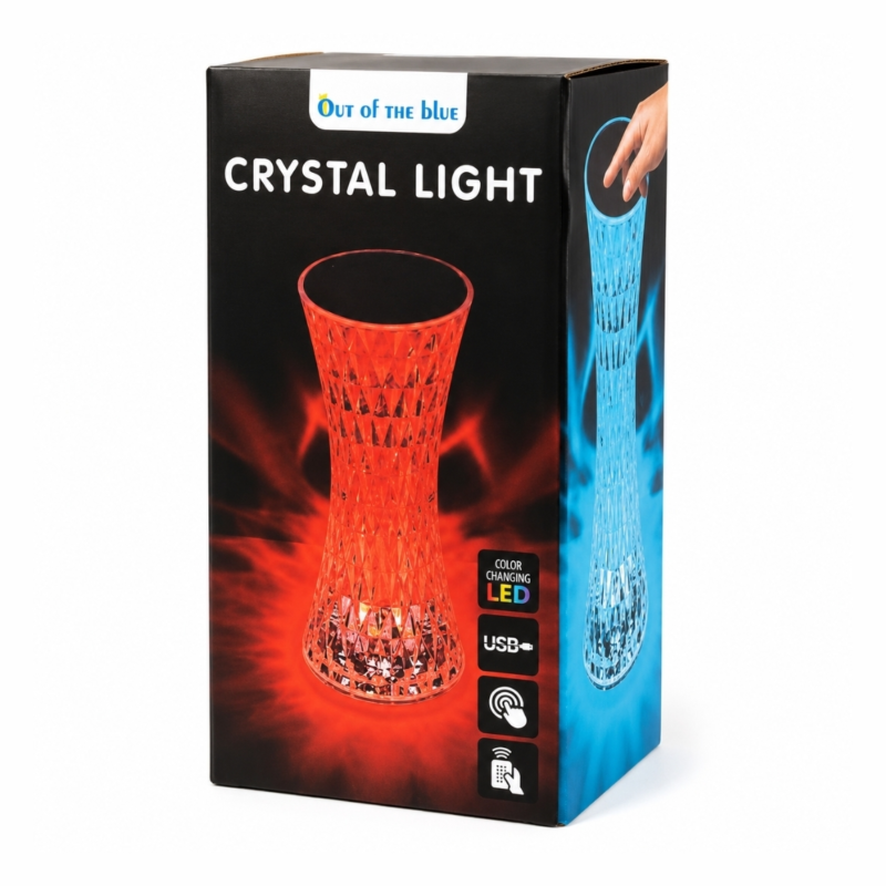 Out of the Blue lamp Crystal LED oplaadbaar 19 cm