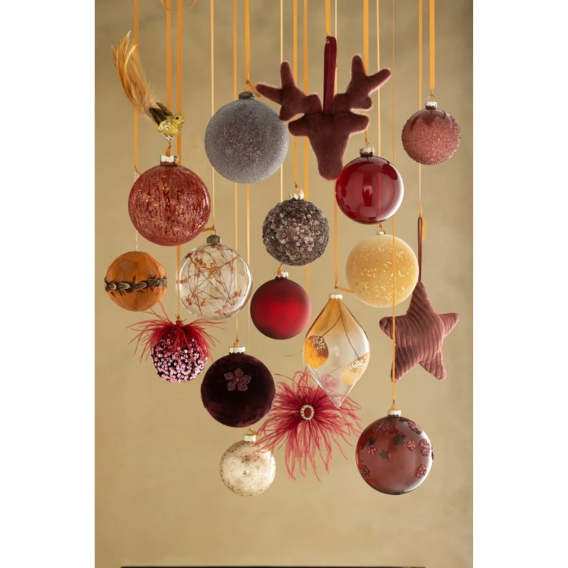 J-Line kerstballen geel 17 cm 4 stuks