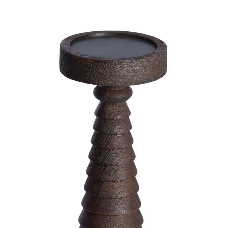 Light & Living kandelaar Almola mangohout donkerbruin 30 cm
