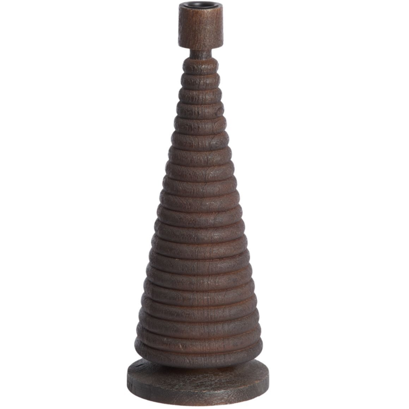 Light & Living kandelaar Almola mangohout donkerbruin 33 cm