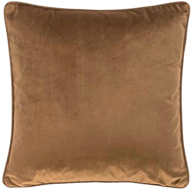Tiseco kussen Velvet bruin 60 x 60 cm