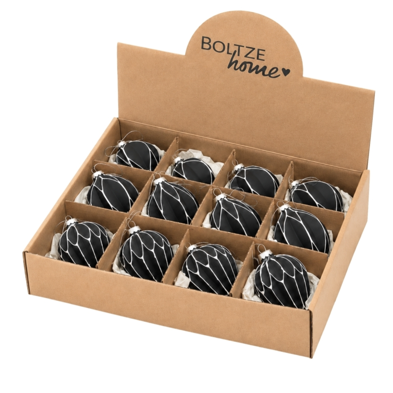 Boltze kerstbal Grapho 11,5 cm 3 assorti