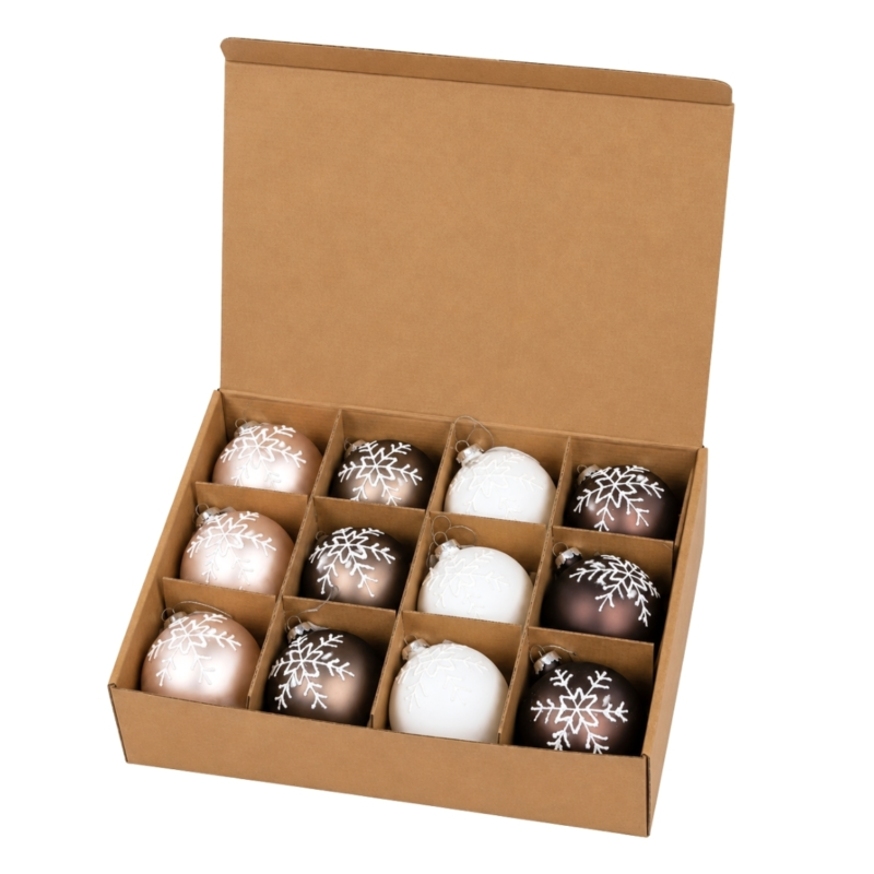 Boltze kerstbal Floka 8 cm 4 assorti