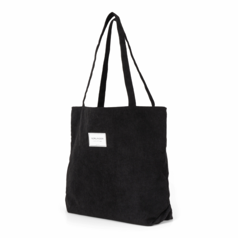 Norlander schoudertas totebag zwart 46 cm