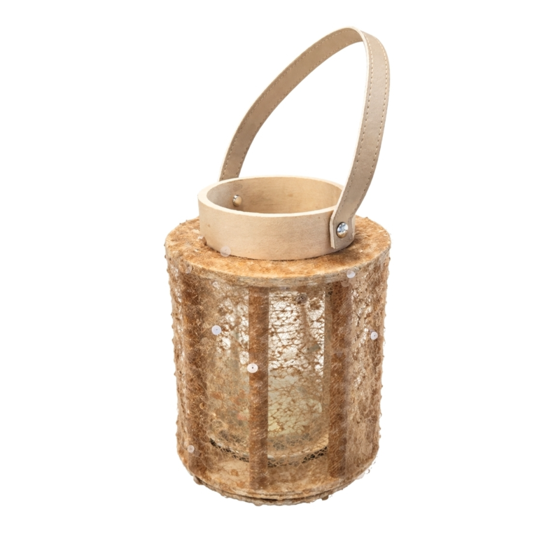 Lantaarn Lofty Glam Round naturel 21 cm