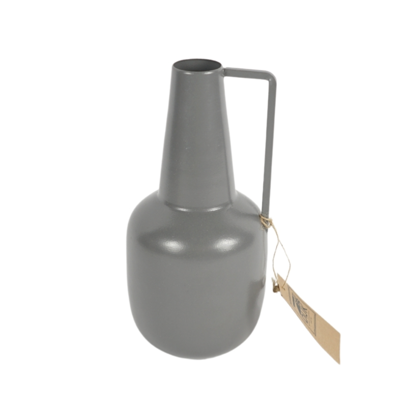 Vaas Bottle metaal grijs 20 cm