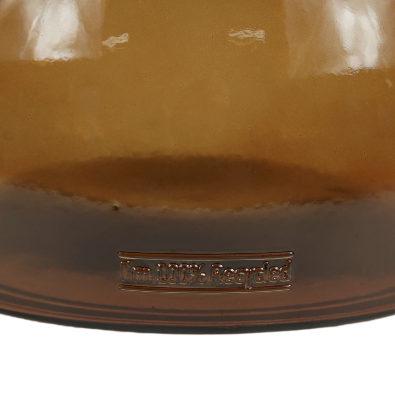 Vaas gerecycled glas bruin 34 cm