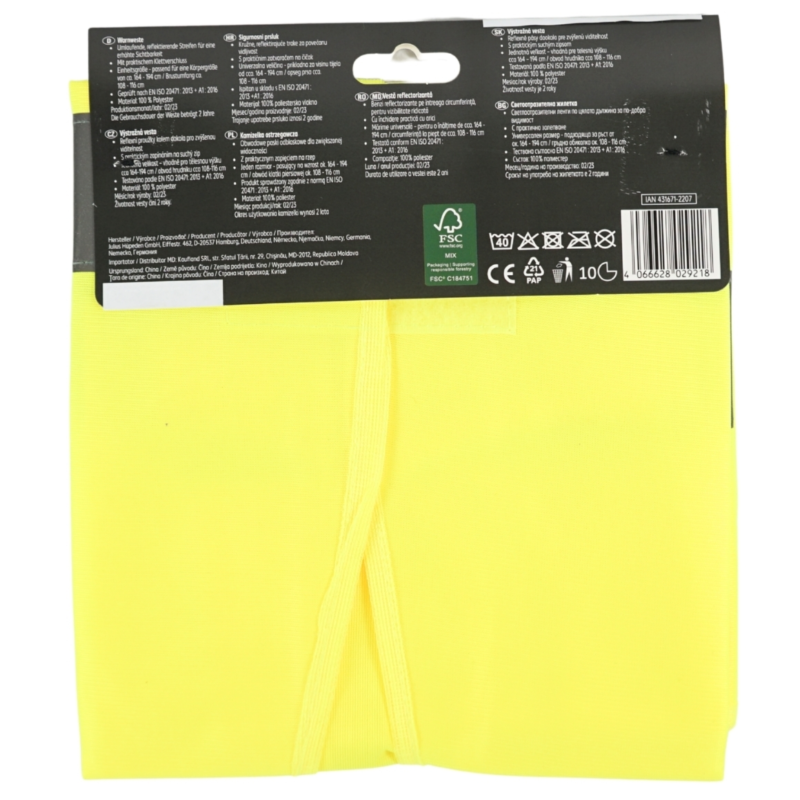 Veiligheidsvest volwassenen geel one size