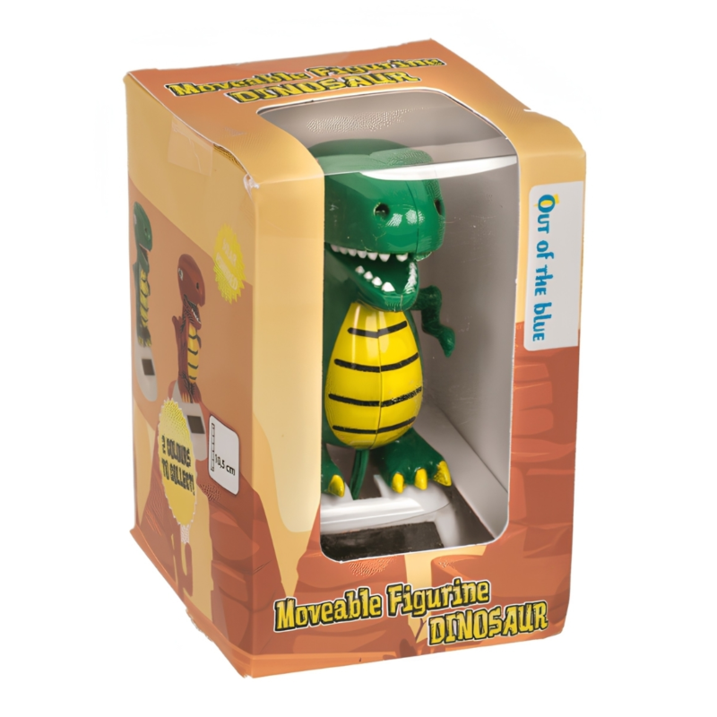Out of the blue bewegend figuur dinosaurus solar 10 cm 2 assorti