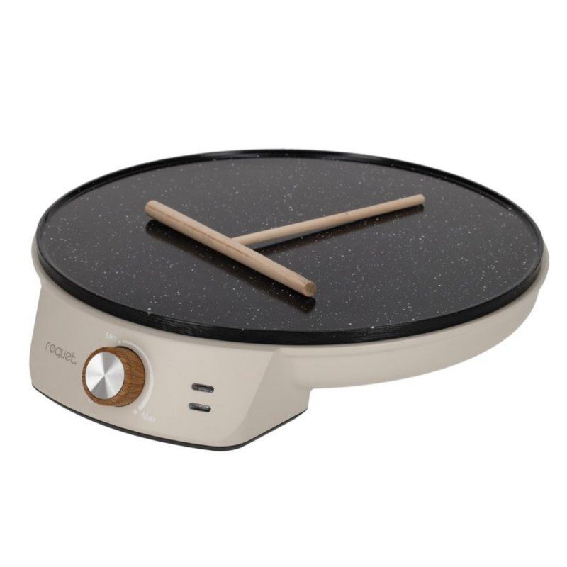 Roquet Roots crepe/grill plaat zandkleurig 1200 watt