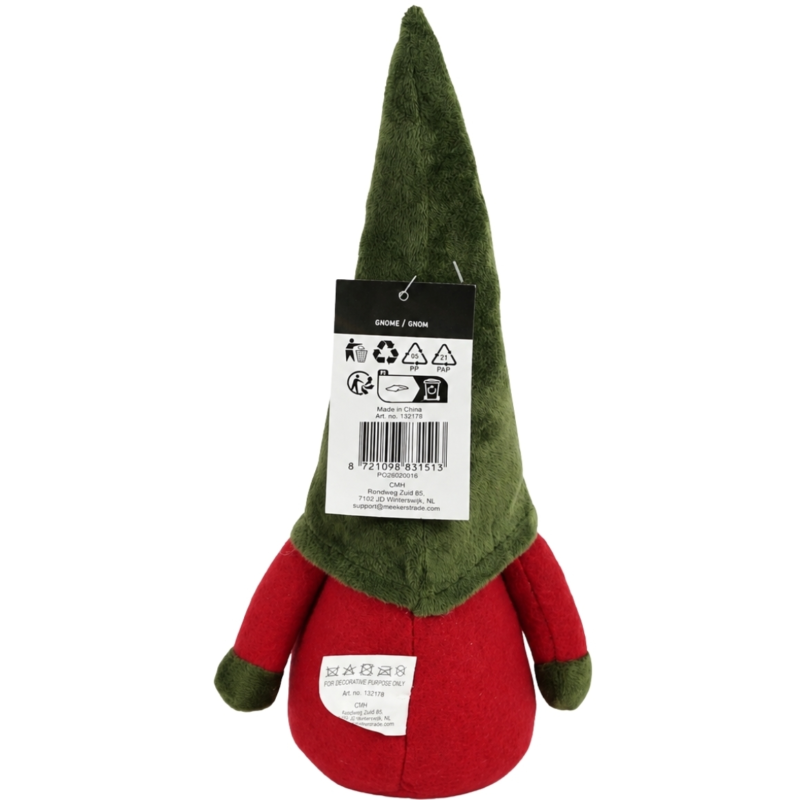 Gnome kerst 37 cm 3 assorti