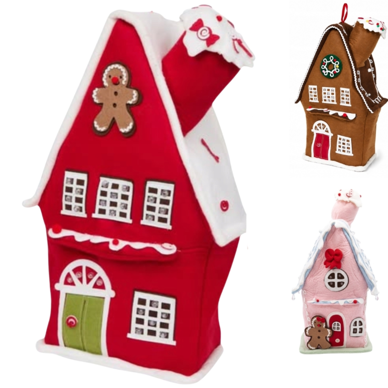 Kerst huis LED inklapbaar 60 cm 3 assorti