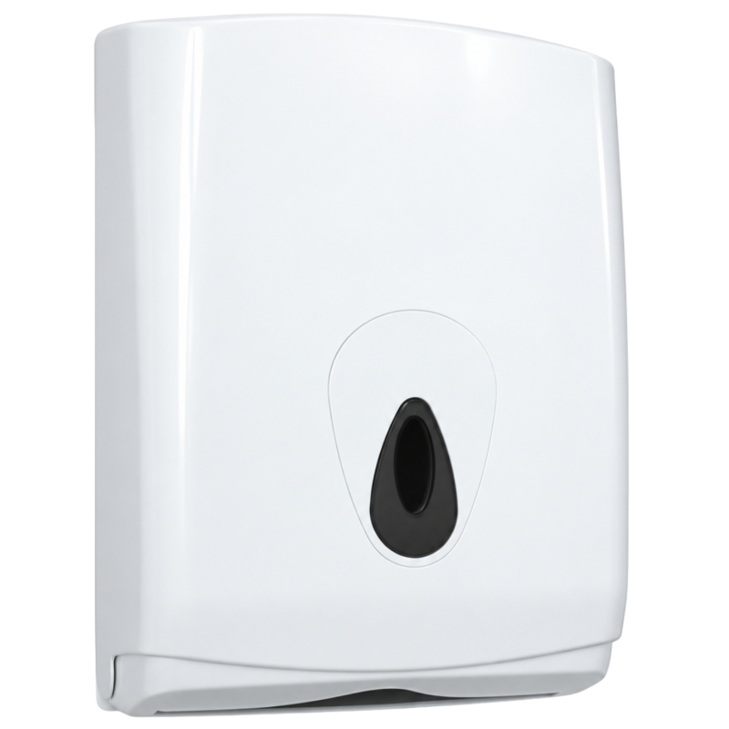 Dispenser voor papieren handdoeken wit 40 cm