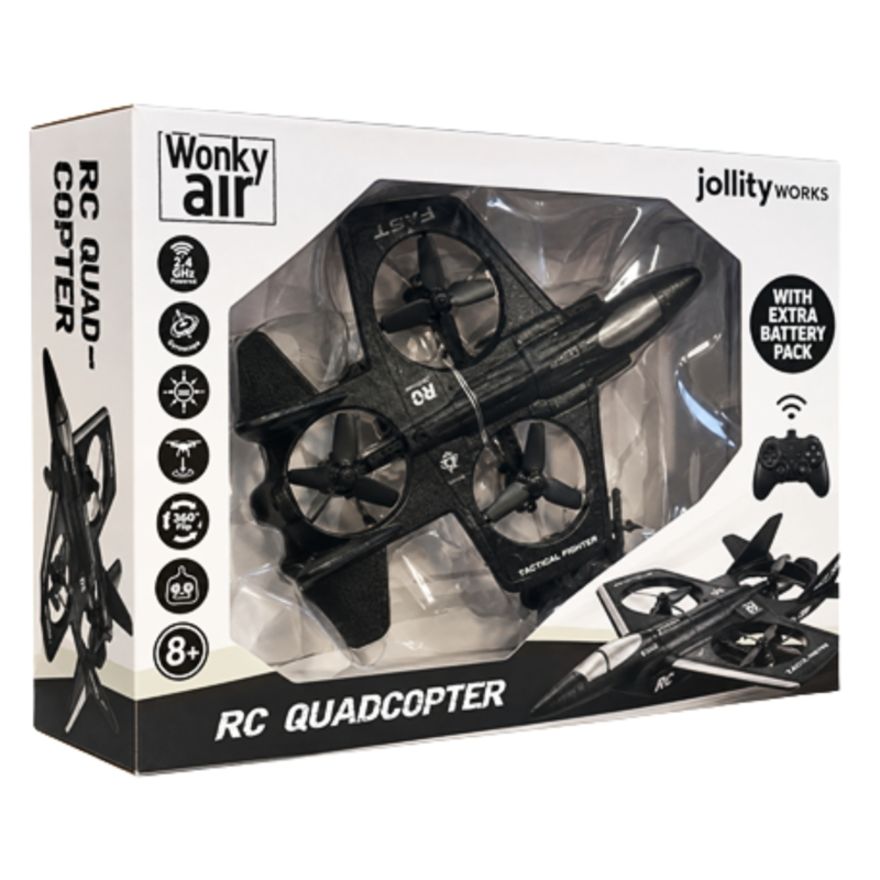 RC drone straaljager zwart 36 cm