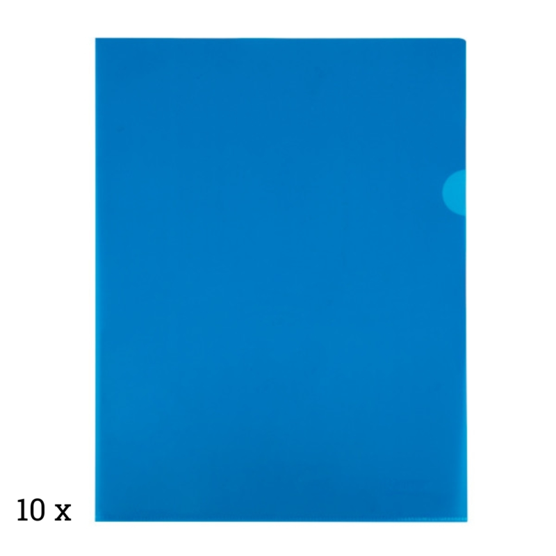Zichtmap L-model blauw A4 10 stuks