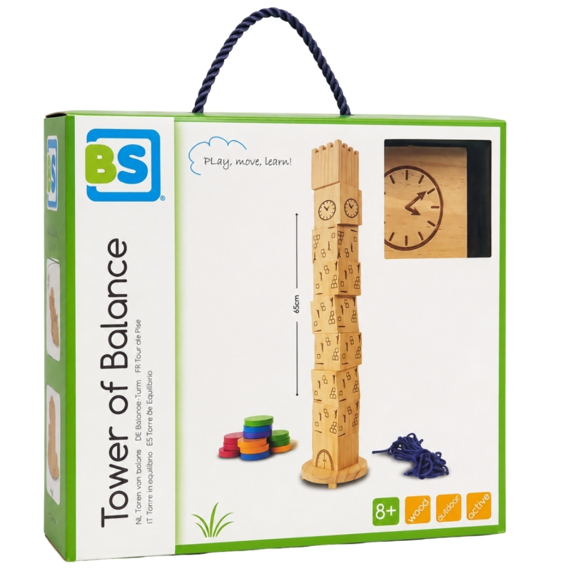 BS Toys Balanstoren hout 65 cm