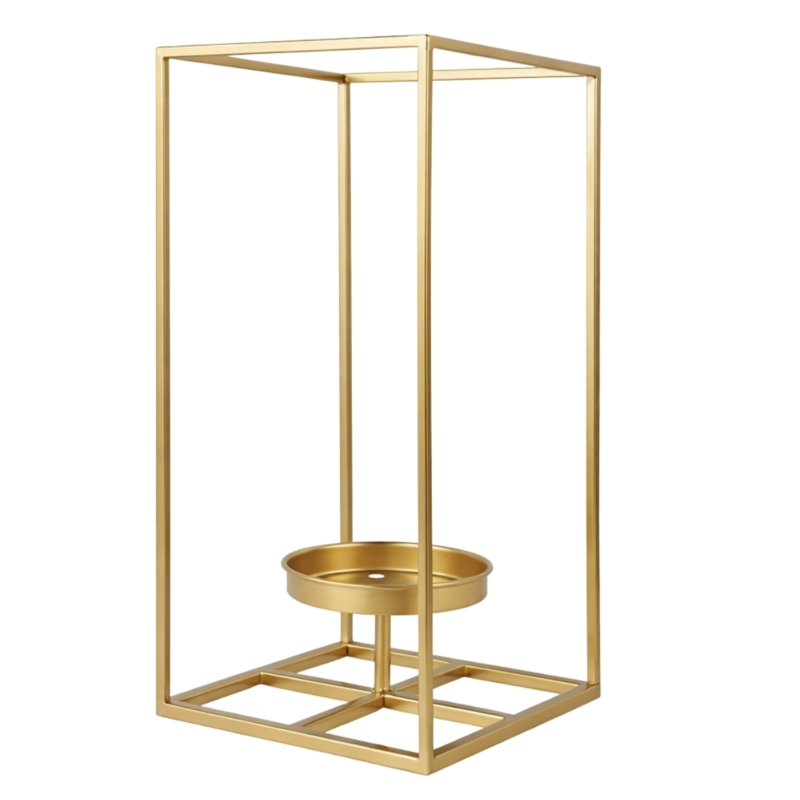 Lantaarn metaal goudkleurig 40 cm
