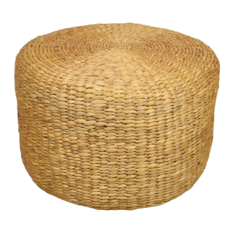 Poef rond zeegras naturel 57 x 37 cm