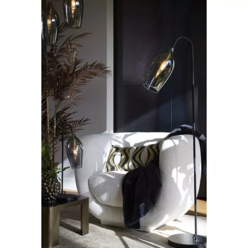 Light & Living vloerlamp Lukaro zwart EU-stekker 160 cm