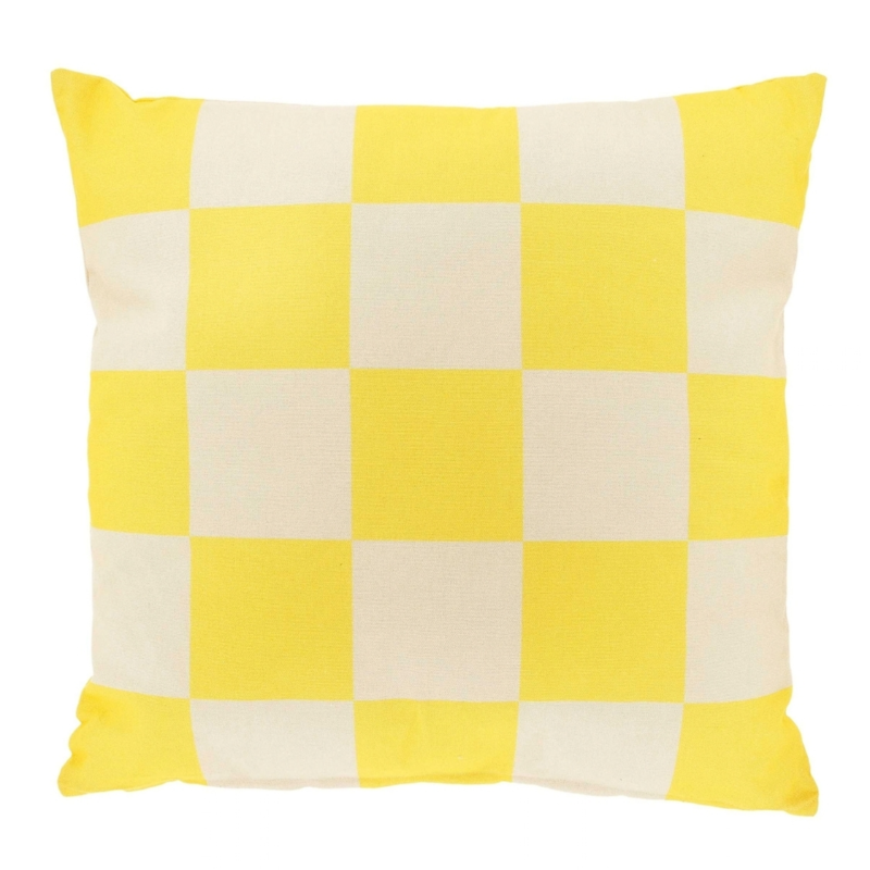 Unique Living kussen Zayn lemon yellow 45 x 45 cm