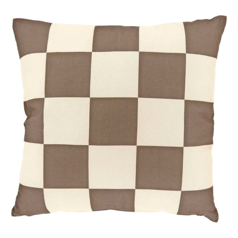 Unique Living kussen Zayn taupe 45 x 45 cm