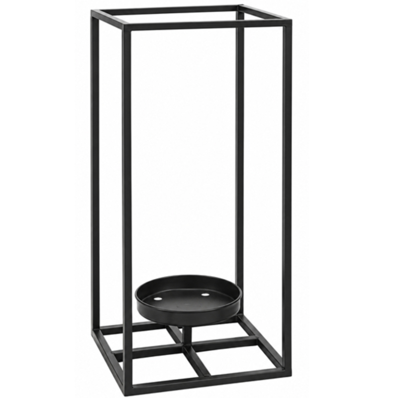 Lantaarn metaal zwart 40 cm