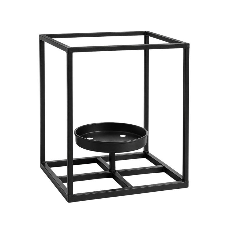 Lantaarn metaal zwart 25 cm