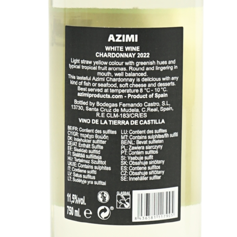 Azimi witte wijn Chardonnay 750 ml