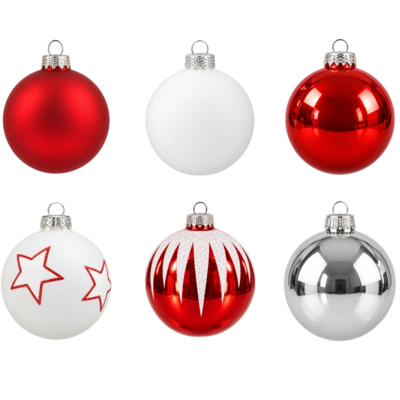 Display kerstballen 8 cm 12 stuks