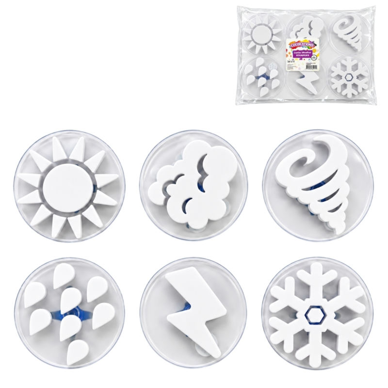 Colorations stempel weer 12,5 cm 6 stuks