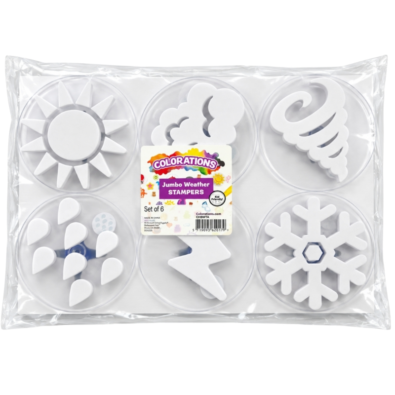 Colorations stempel weer 12,5 cm 6 stuks