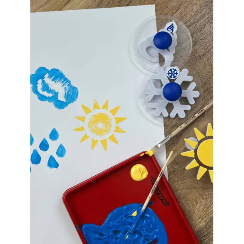 Colorations stempel weer 12,5 cm 6 stuks