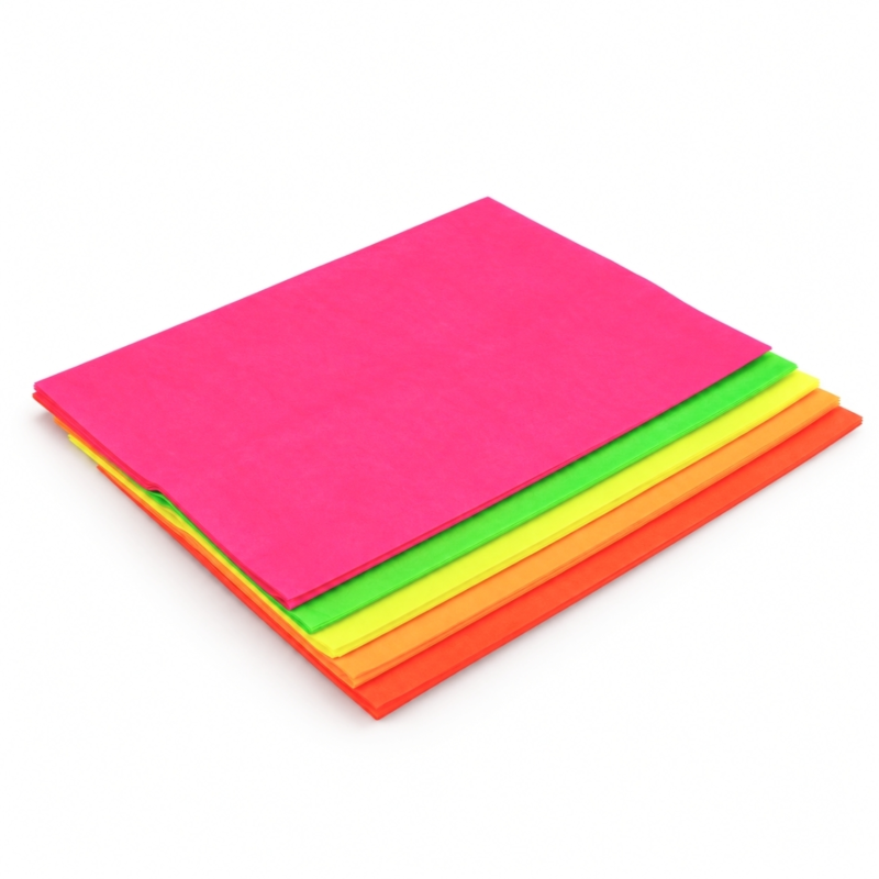 Vloeipapier bloemzijdevloei fluor 50 x 70 cm 25 vellen