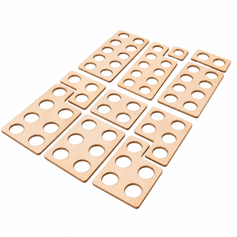 Cosy houten nummerframes 80 cm 11-delig