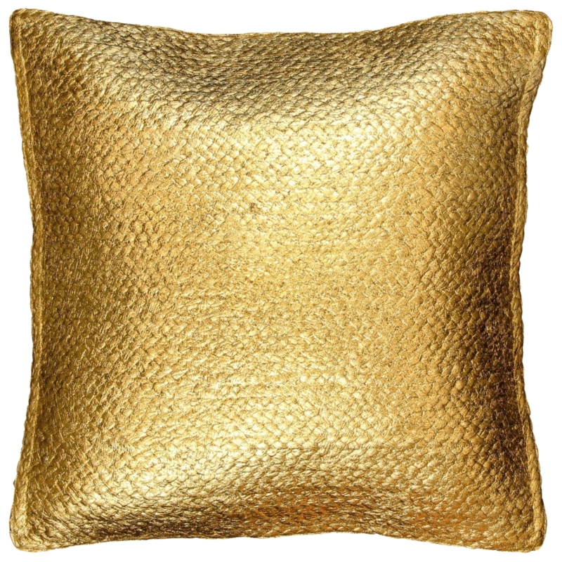 Unique Living kussen Metallic goudkleurig 45 x 45 cm