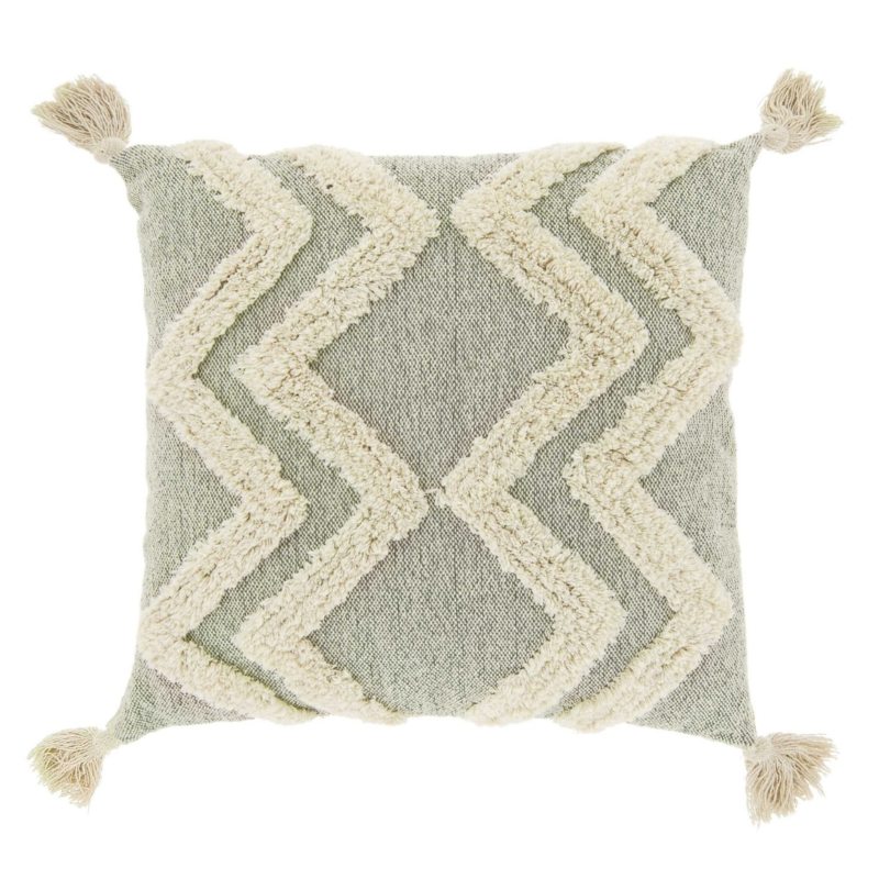 Unique Living kussen Dahlia tea green 45 x 45 cm