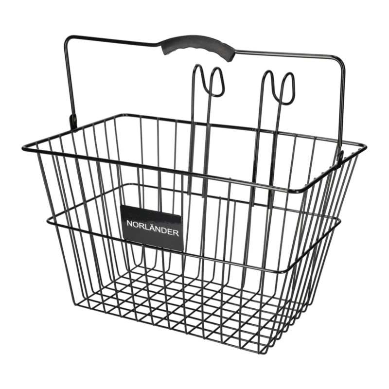 Norlander fietsmand metaal zwart 39,5 cm