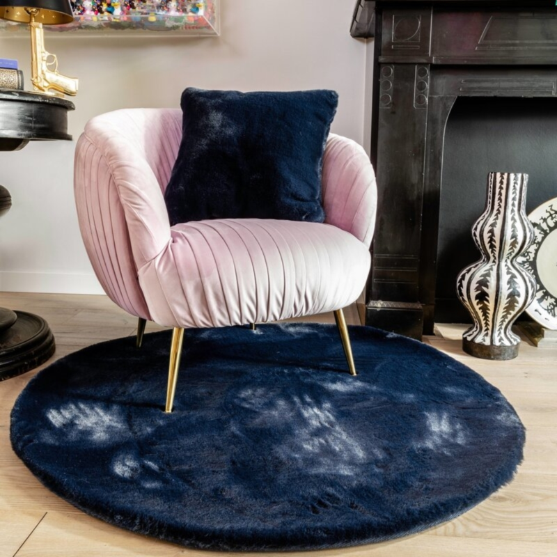 Karpi vloerkleed Fay donkerblauw 120 cm