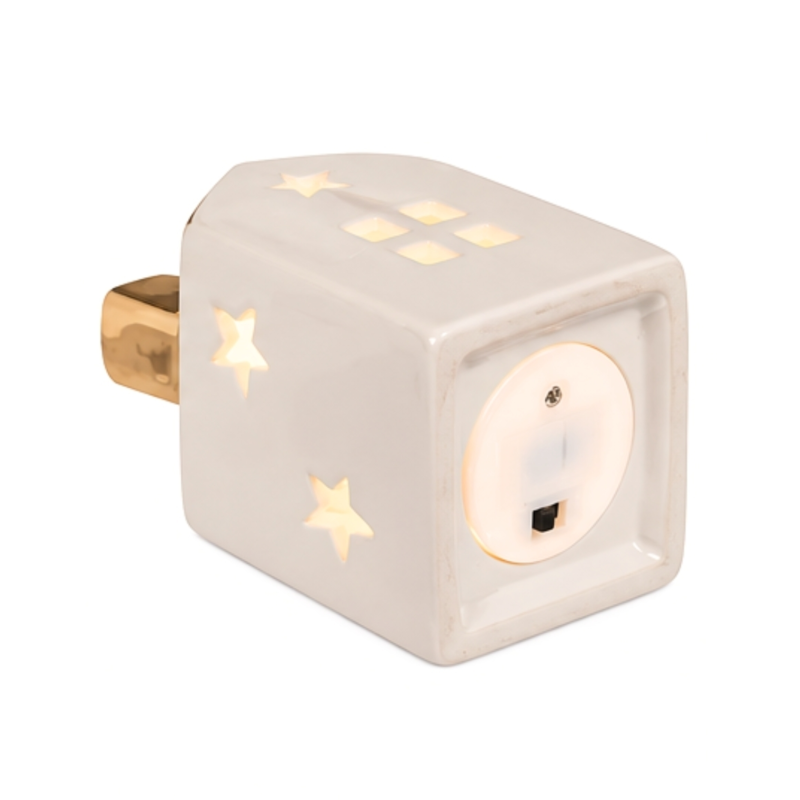 Out of the Blue kersthuisje LED 10 cm set van 2