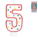 Cijferkaars 5 jaar 13,5 cm