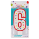 Amscan taartkaars cijfer 6 wit 13 cm